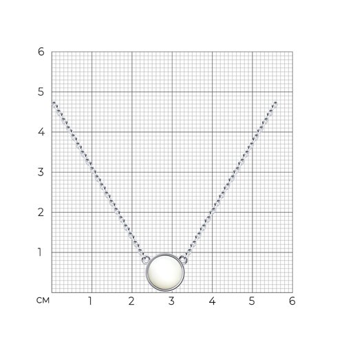 Колье из серебра с лунным камнем из серебро — вид 5