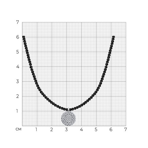 Колье из серебра с шпинелью и фианитами из серебро — вид 4