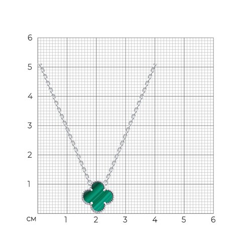 Колье из серебра с малахитом из серебро — вид 5