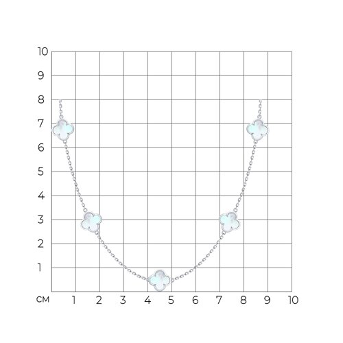 Колье из серебра с перламутром из серебро — вид 4