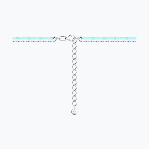 Колье из серебра с амазонитом из серебро — вид 2