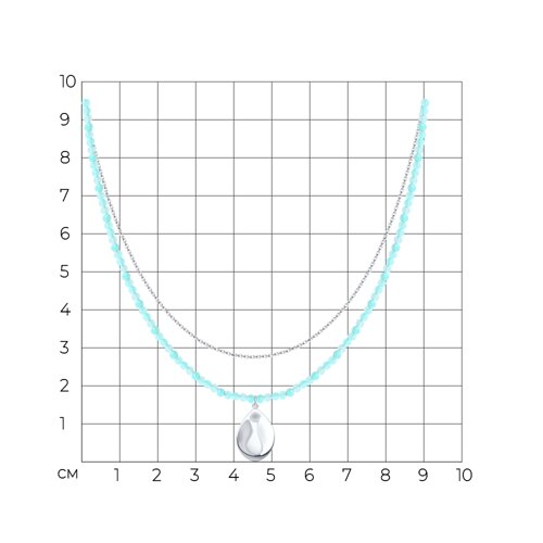 Колье из серебра с амазонитом из серебро — вид 5