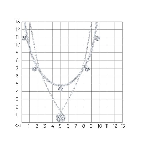 Колье из серебра с гематитом из серебро — вид 5