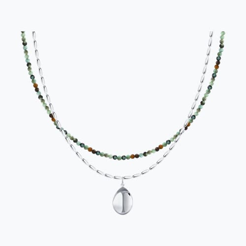 Колье из серебра с бирюзой