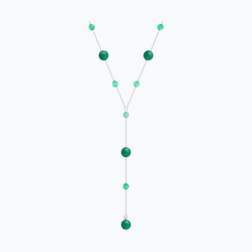 Колье из серебра с агатами - видео на модели