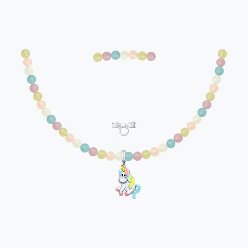 Колье из серебра с эмалью