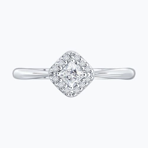 Кольцо из серебра с бриллиантами выращенными из серебро — вид 3