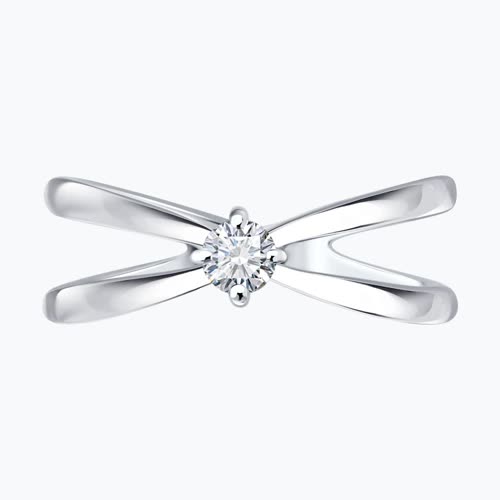 Кольцо из серебра с бриллиантом выращенным из серебро — вид 3