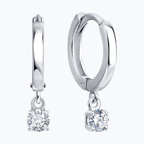 Серьги из серебра с бриллиантами выращенными из серебро — вид 2