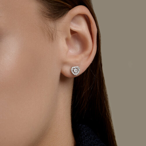 Серьги из серебра с бриллиантами выращенными из серебро — вид 3