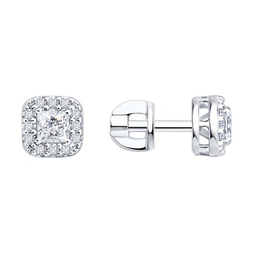 Серьги из серебра с бриллиантами выращенными - видео