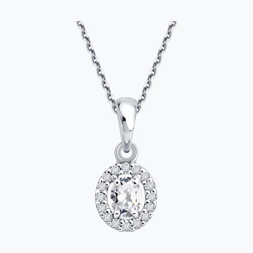 Подвеска из серебра с бриллиантами выращенными из серебро — вид 2