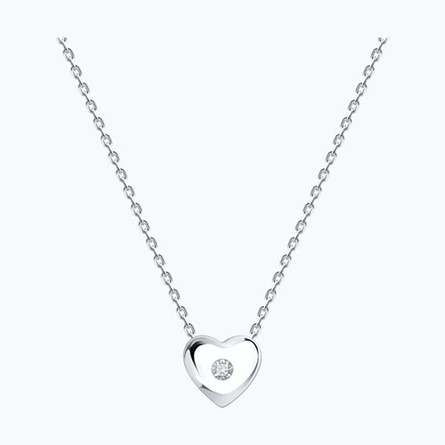 Колье из серебра с бриллиантом выращенным - видео на модели