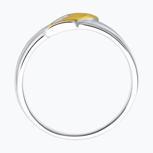 Кольцо из золочёного серебра с бриллиантами из серебро — вид 3