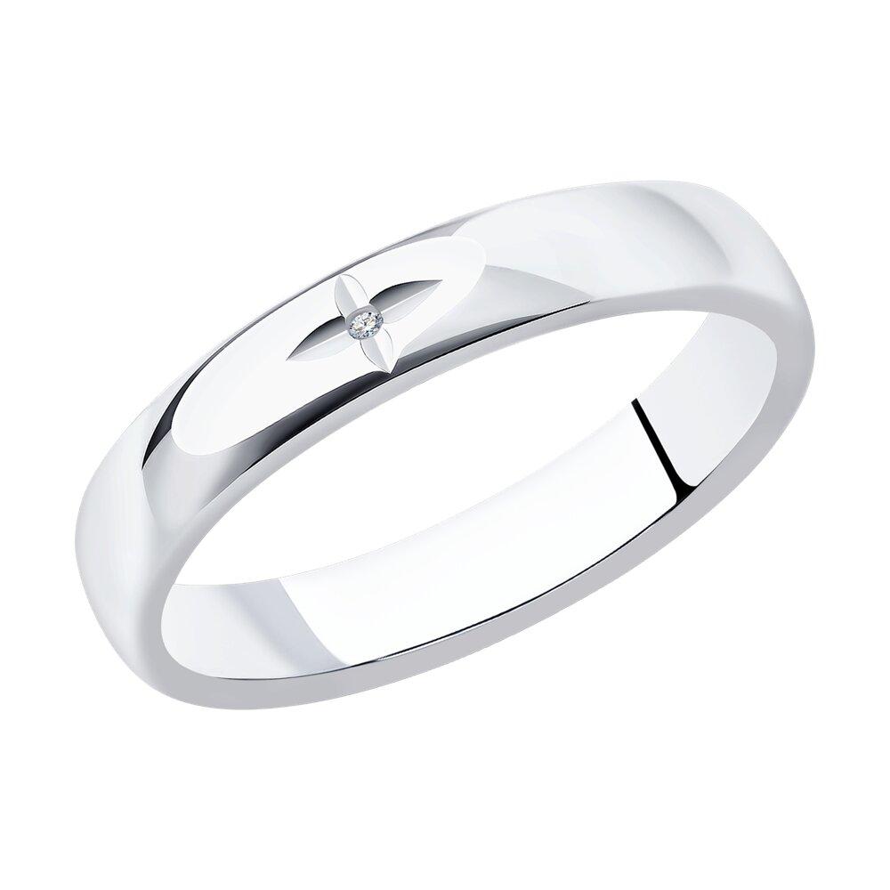 Кольцо из серебра с бриллиантом - видео на модели