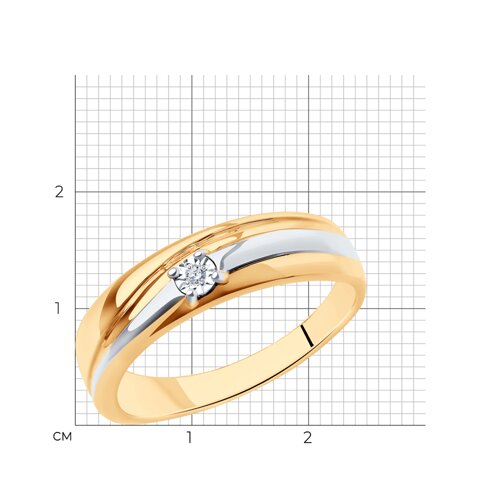 Кольцо из серебра с бриллиантом из серебро — вид 5
