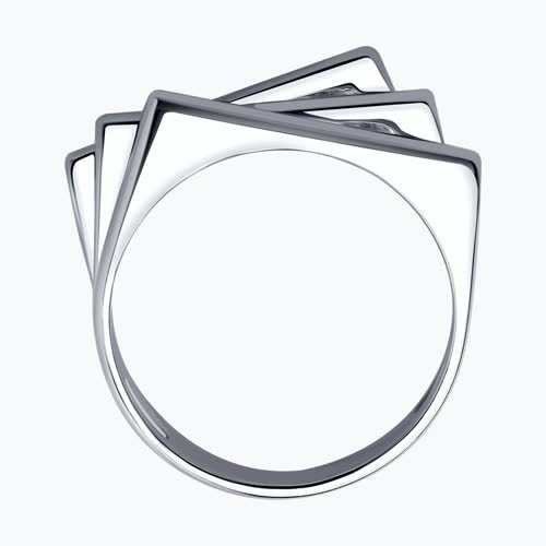 Кольцо из серебра с бриллиантом из серебро — вид 2