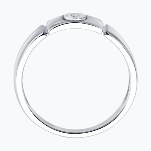 Кольцо из серебра с бриллиантом из серебро — вид 6