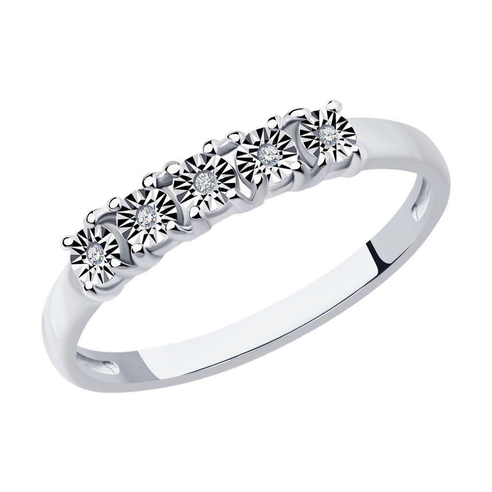 Кольцо из серебра с бриллиантами - видео на модели