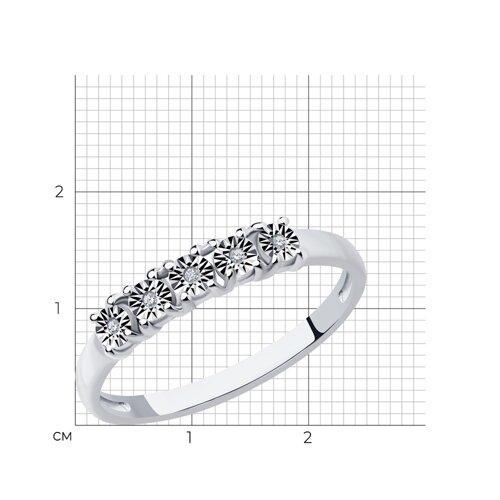 Кольцо из серебра с бриллиантами из серебро — вид 4