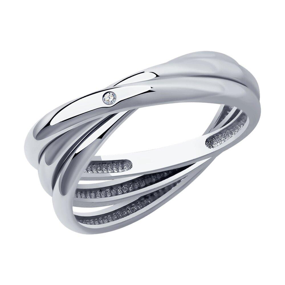 Кольцо из серебра с бриллиантом - видео на модели