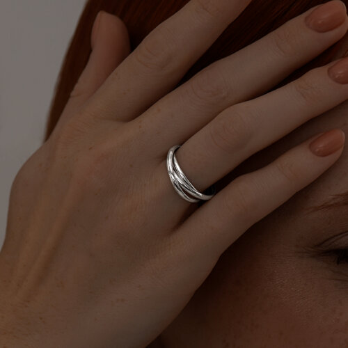 Кольцо из серебра с бриллиантом из серебро — вид 3