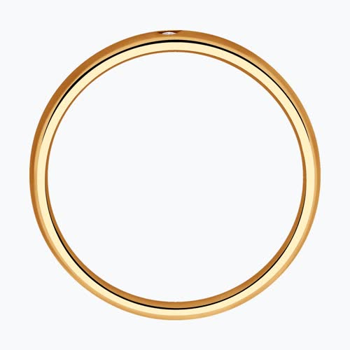 Обручальное кольцо из золочёного серебра с бриллиантом из серебро — вид 3