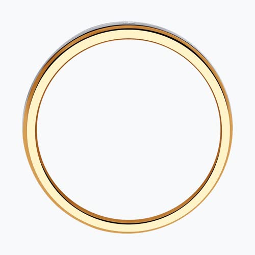 Обручальное кольцо из золочёного серебра с бриллиантом из серебро — вид 3