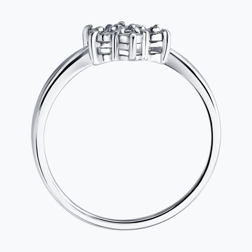 Кольцо из серебра с бриллиантами из родированное серебро — вид 6