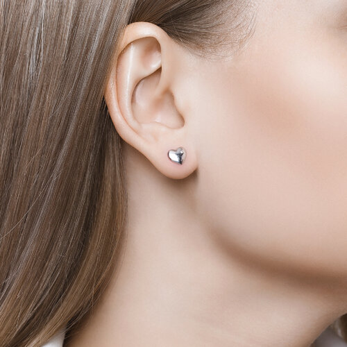 Серьги-пусеты из серебра с бриллиантами из серебро — вид 3