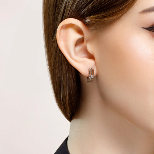 Серьги из серебра с бриллиантами из серебро — вид 2