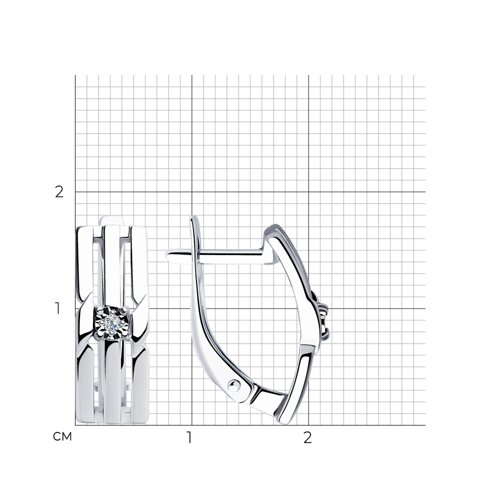 Серьги из серебра с бриллиантами из серебро — вид 4