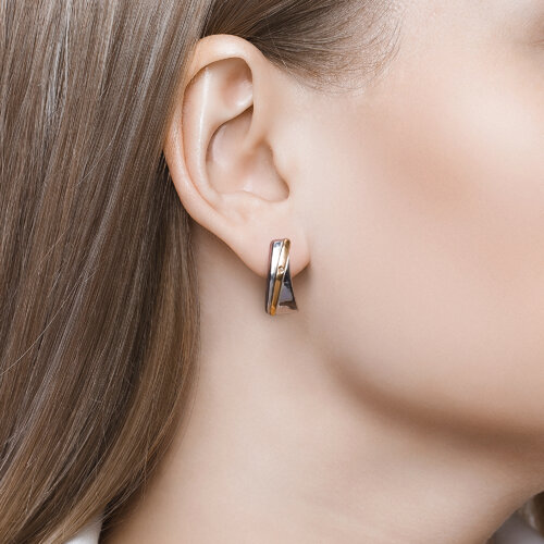 Серьги из серебра с бриллиантами из серебро — вид 3