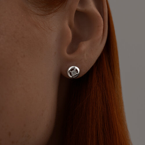 Серьги из серебра с бриллиантами из серебро — вид 3