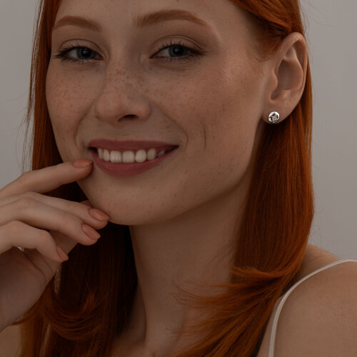 Серьги из серебра с бриллиантами из серебро — вид 4