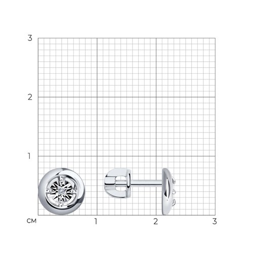 Серьги из серебра с бриллиантами из серебро — вид 5