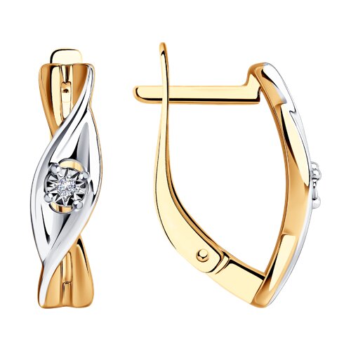 Серьги из золочёного серебра с бриллиантами - видео