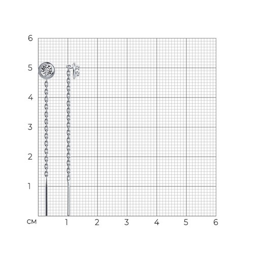 Серьги из серебра с бриллиантами из серебро — вид 5