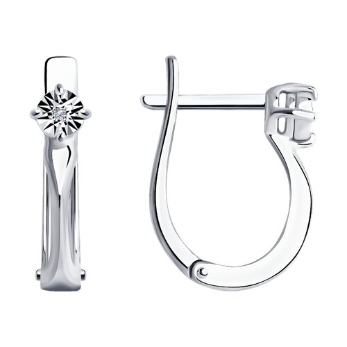 Серьги из серебра с бриллиантами - видео