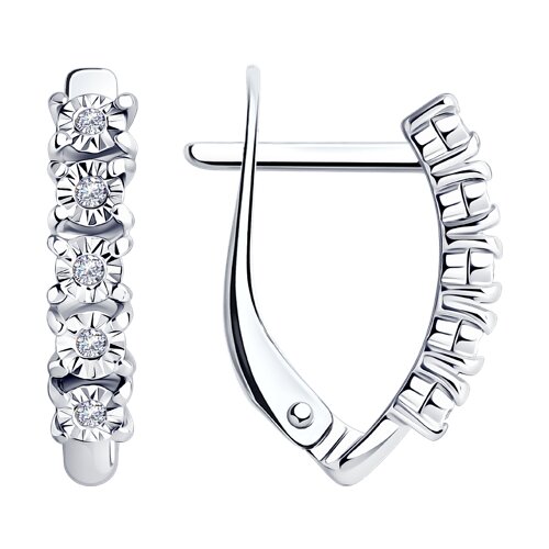 Серьги из серебра с бриллиантами - видео