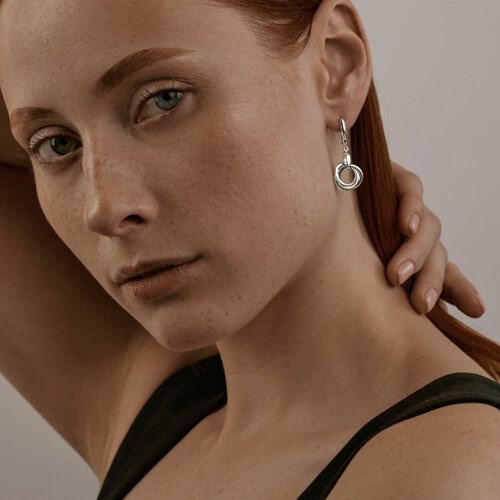 Серьги из серебра с бриллиантами из серебро — вид 4