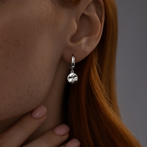 Серьги из серебра с бриллиантами из серебро — вид 2