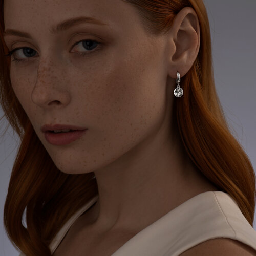 Серьги из серебра с бриллиантами из серебро — вид 3