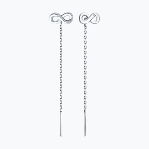 Серьги из серебра с бриллиантами из серебро — вид 2