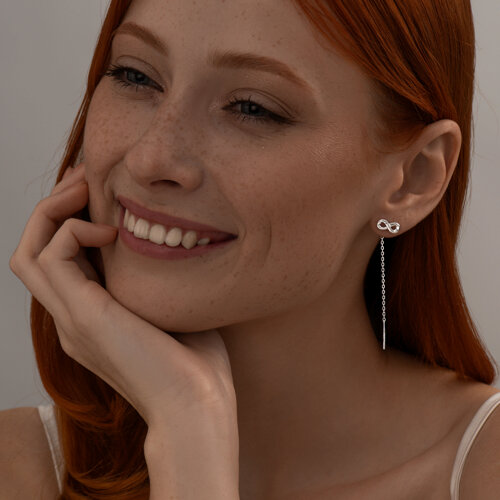 Серьги из серебра с бриллиантами из серебро — вид 4