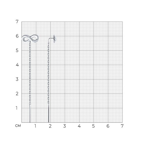 Серьги из серебра с бриллиантами из серебро — вид 5