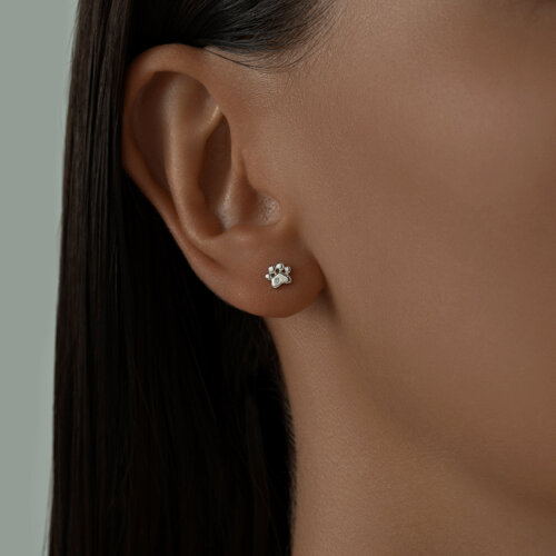 Серьги из серебра с бриллиантами из серебро — вид 3