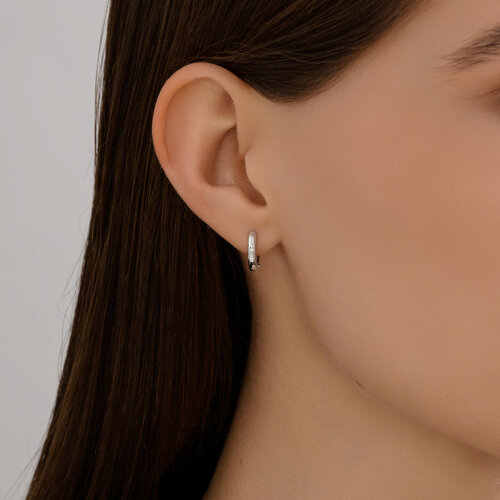 Серьги из серебра с бриллиантами из серебро — вид 3