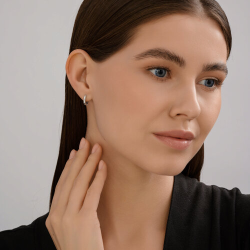 Серьги из серебра с бриллиантами из серебро — вид 4