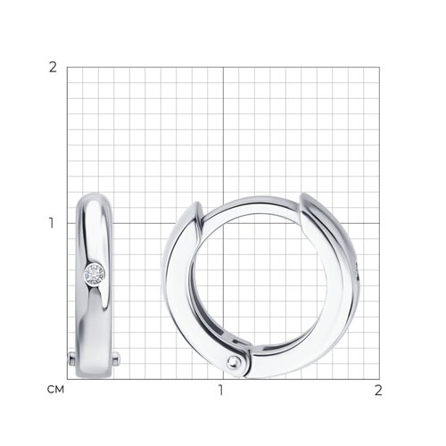 Серьги из серебра с бриллиантами из серебро — вид 5